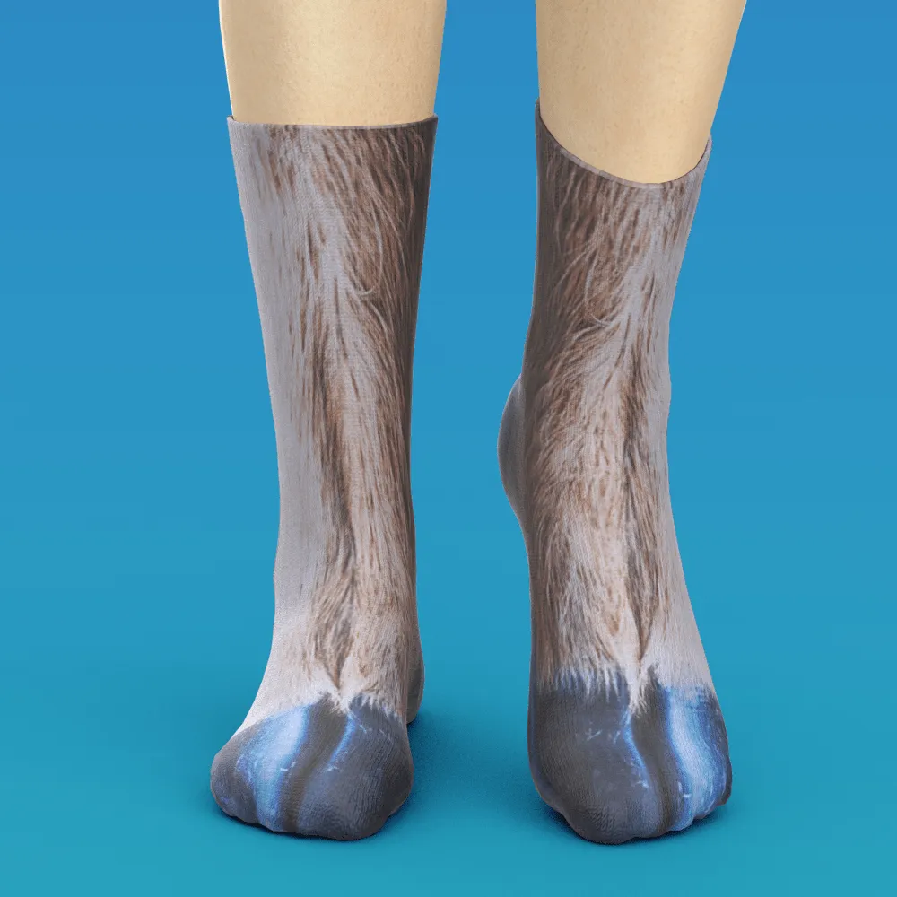 Funny 3D Print Animal Socks Feet Socks Funny Socks Gifts - Polar Bear Feet