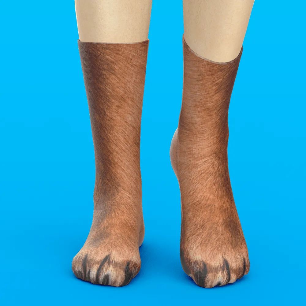 Funny 3D Print Animal Socks Feet Socks Funny Socks Gifts - Polar Bear Feet