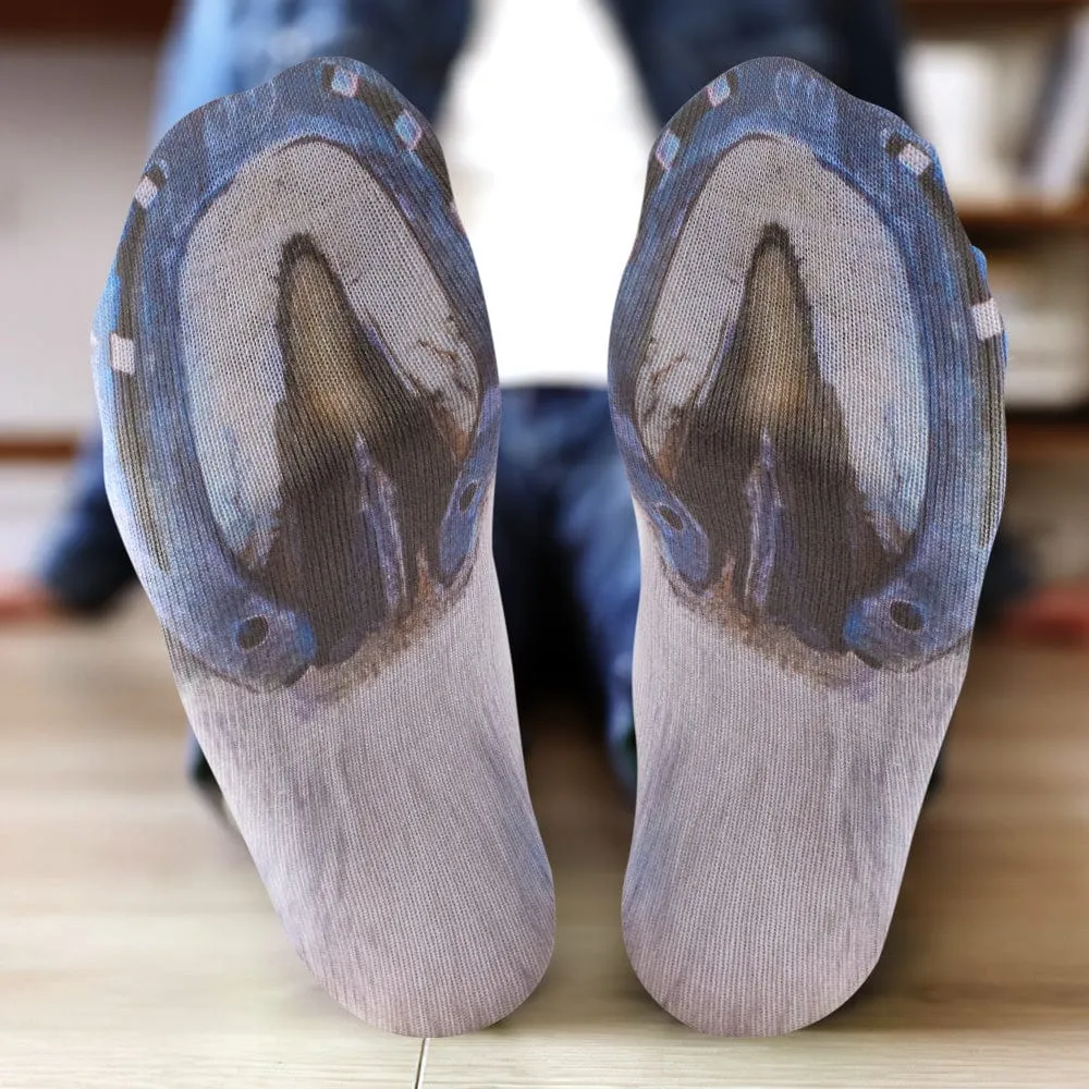 Funny 3D Print Animal Socks Feet Socks Funny Socks Gifts - Polar Bear Feet