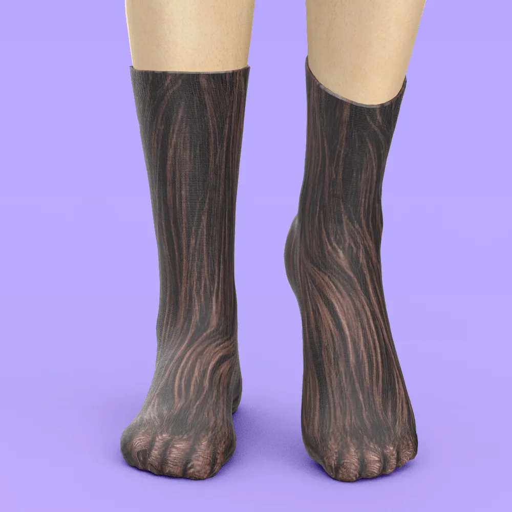 Funny 3D Print Animal Socks Feet Socks Funny Socks Gifts - Polar Bear Feet