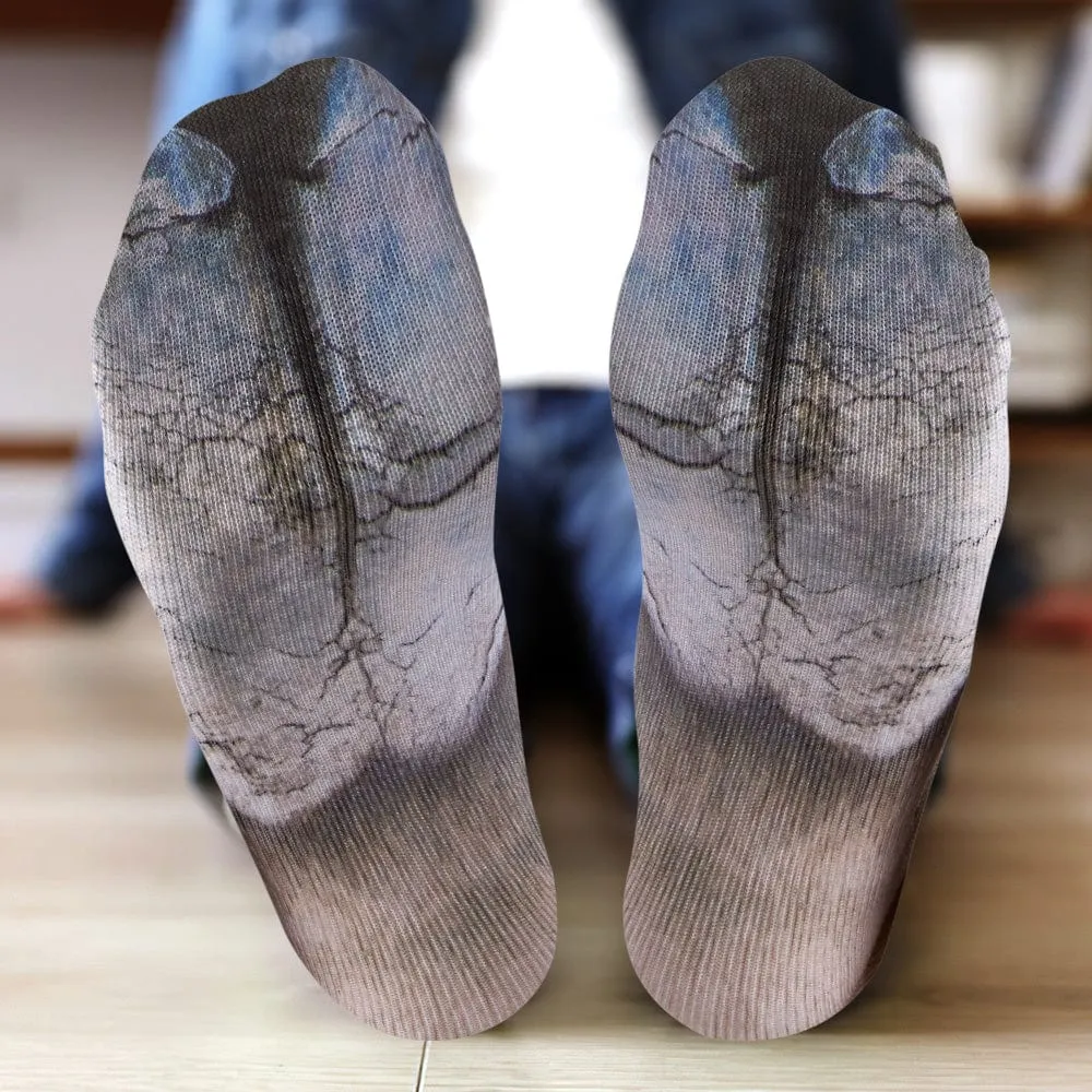 Funny 3D Print Animal Socks Feet Socks Funny Socks Gifts - Polar Bear Feet