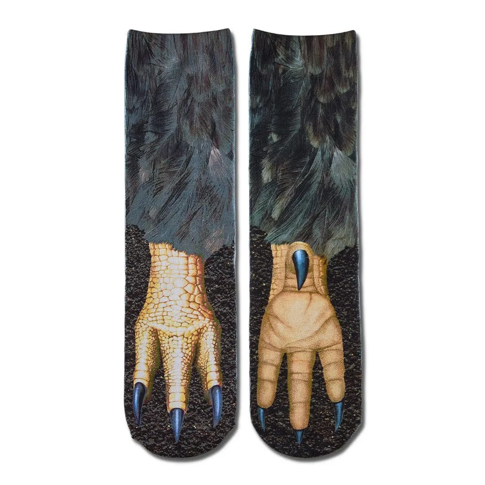 Funny 3D Print Animal Socks Feet Socks Funny Socks Gifts - Polar Bear Feet