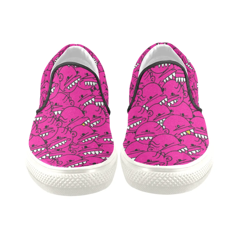 Goop Heads Solid Pattern Men's Canvas Slip On Sneaker