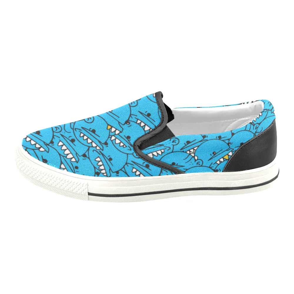 Goop Heads Solid Pattern Men's Canvas Slip On Sneaker