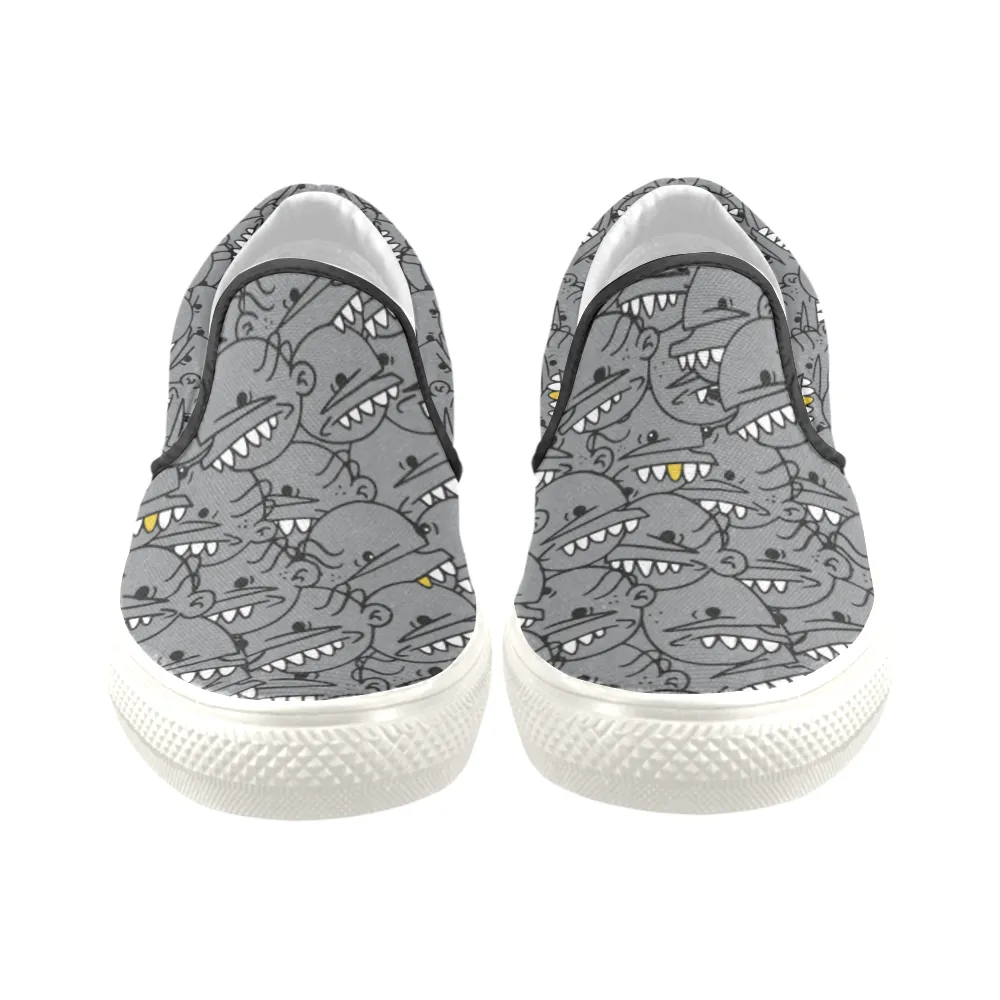 Goop Heads Solid Pattern Men's Canvas Slip On Sneaker