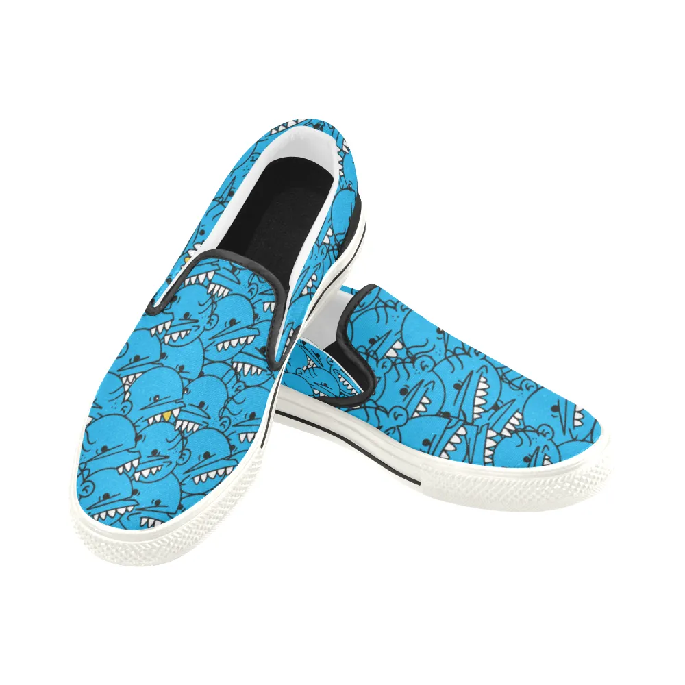 Goop Heads Solid Pattern Men's Canvas Slip On Sneaker