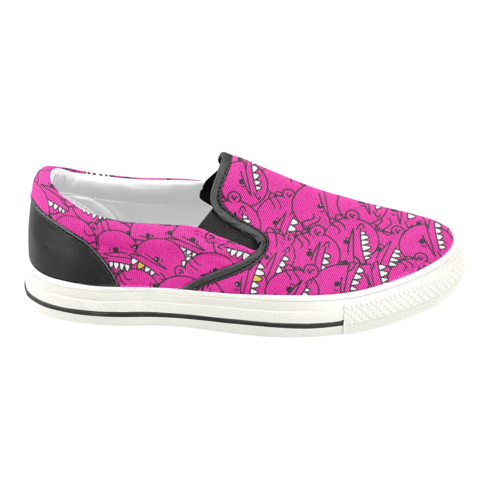 Goop Heads Solid Pattern Men's Canvas Slip On Sneaker