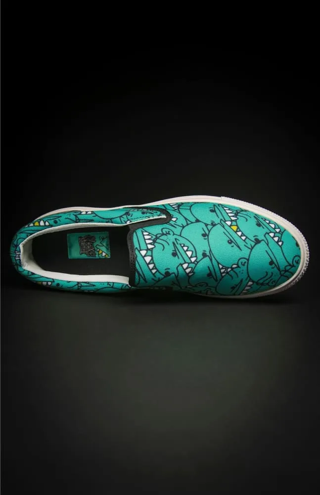Goop Heads Solid Pattern Men's Canvas Slip On Sneaker
