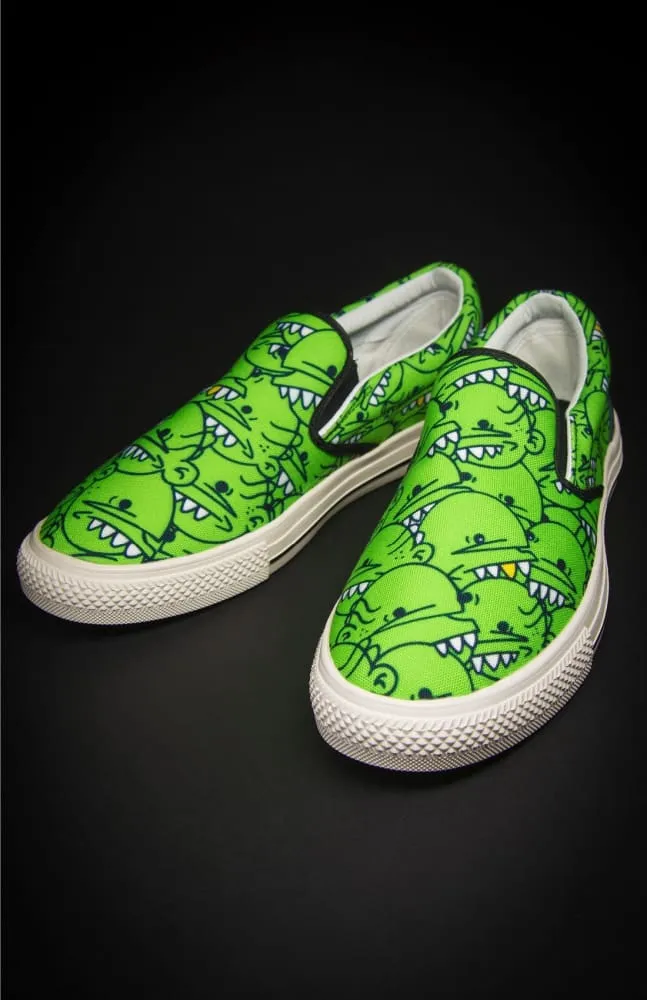 Goop Heads Solid Pattern Men's Canvas Slip On Sneaker