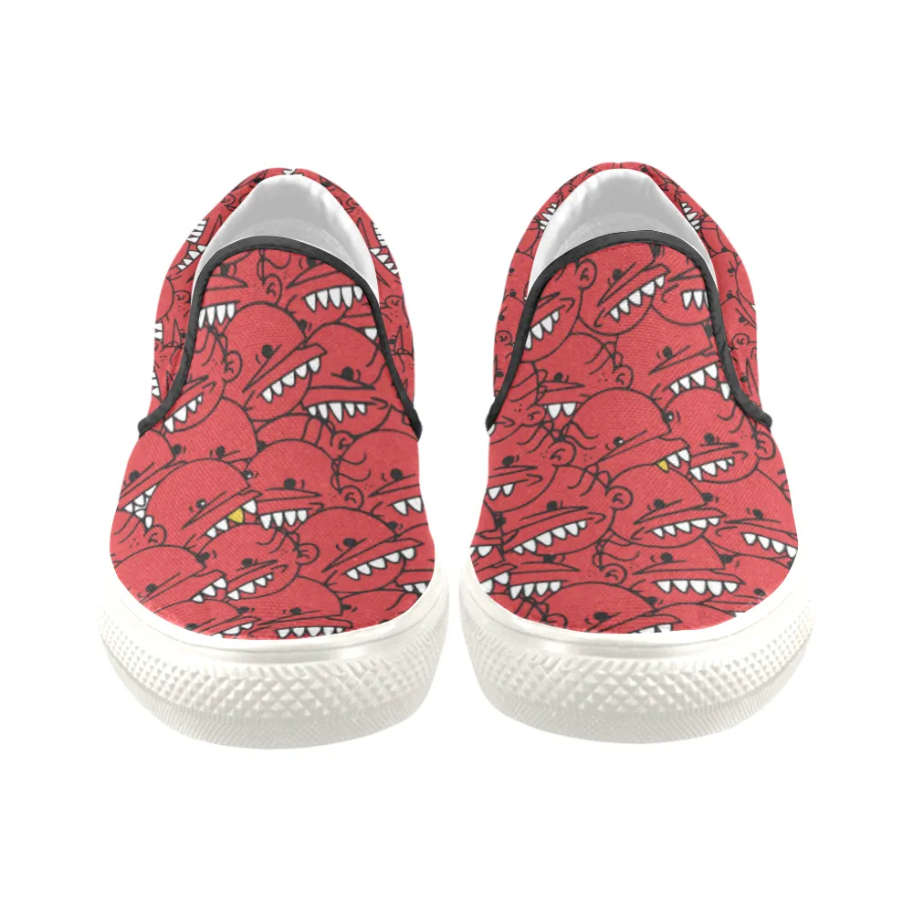 Goop Heads Solid Pattern Men's Canvas Slip On Sneaker