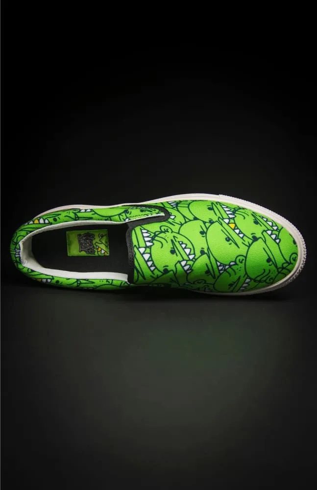 Goop Heads Solid Pattern Men's Canvas Slip On Sneaker