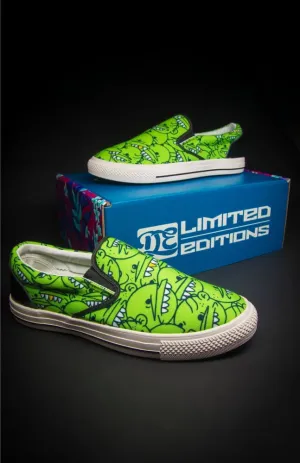 Goop Heads Solid Pattern Men's Canvas Slip On Sneaker