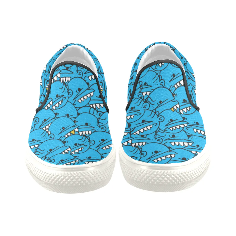 Goop Heads Solid Pattern Men's Canvas Slip On Sneaker