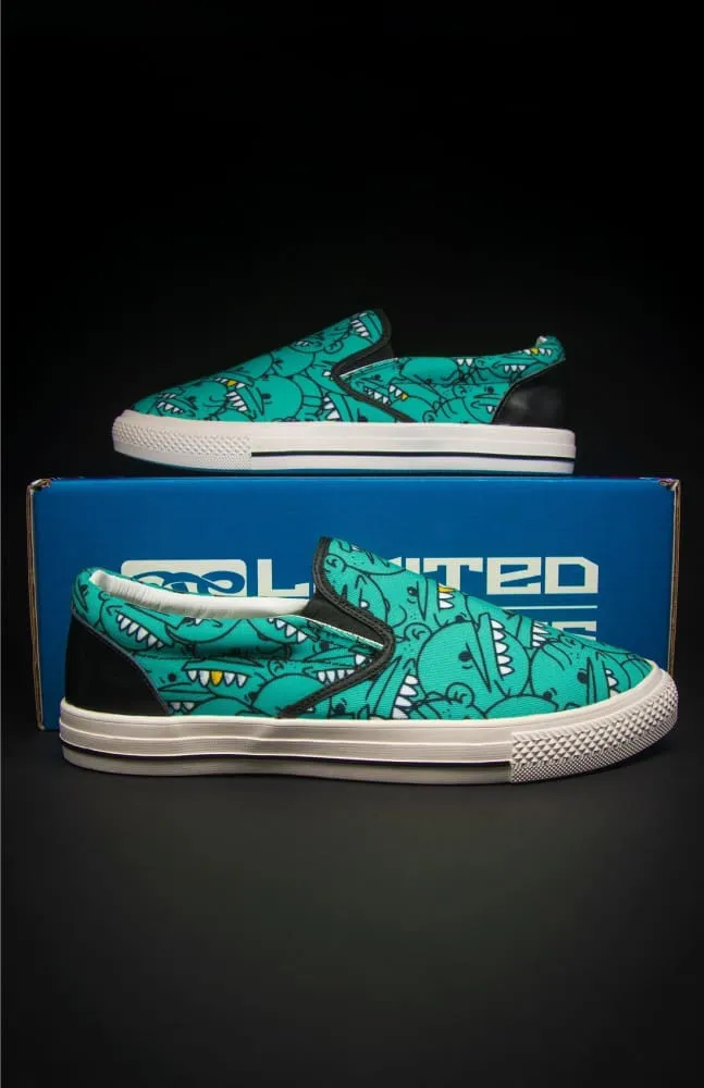 Goop Heads Solid Pattern Men's Canvas Slip On Sneaker