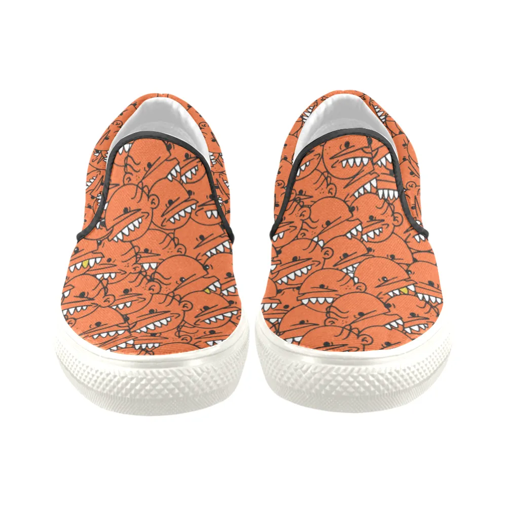 Goop Heads Solid Pattern Men's Canvas Slip On Sneaker