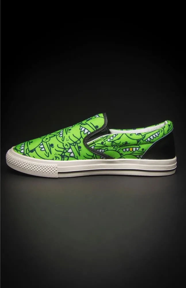 Goop Heads Solid Pattern Men's Canvas Slip On Sneaker