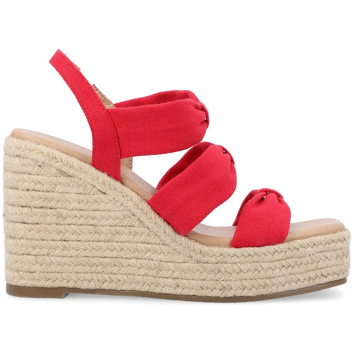 Journee Collection Womens Santorynn Canvas Slip On Espadrilles