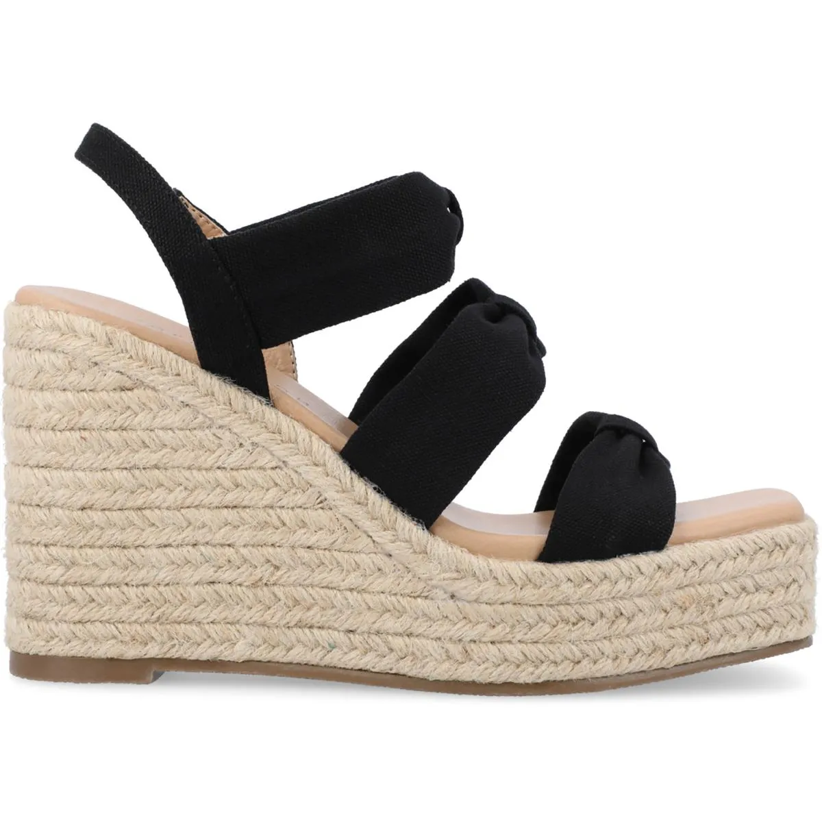 Journee Collection Womens Santorynn Canvas Slip On Espadrilles