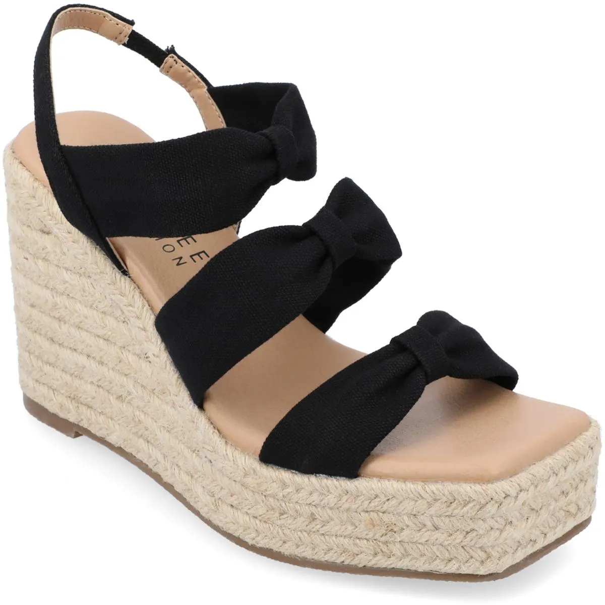 Journee Collection Womens Santorynn Canvas Slip On Espadrilles