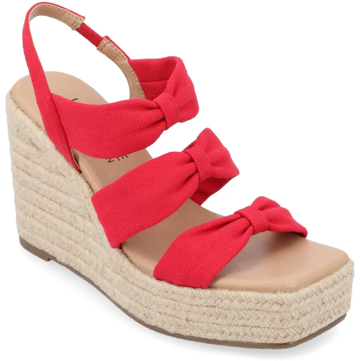 Journee Collection Womens Santorynn Canvas Slip On Espadrilles