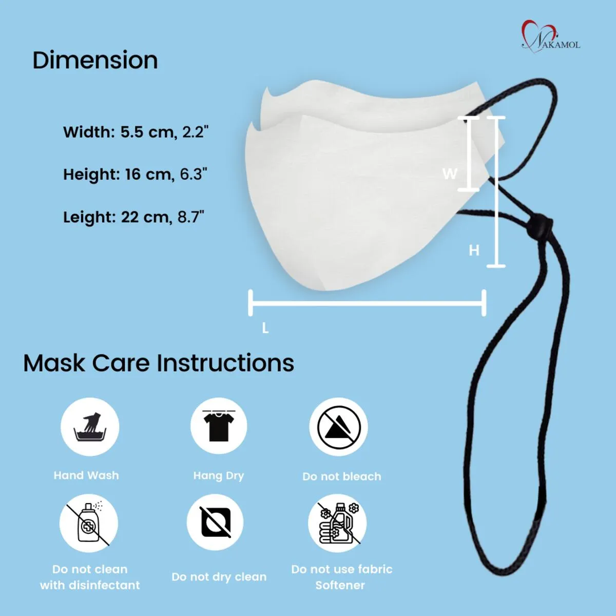 Liquid Repellent Reusable Mask Made with PERMA™ Anti-Bacterial Textile