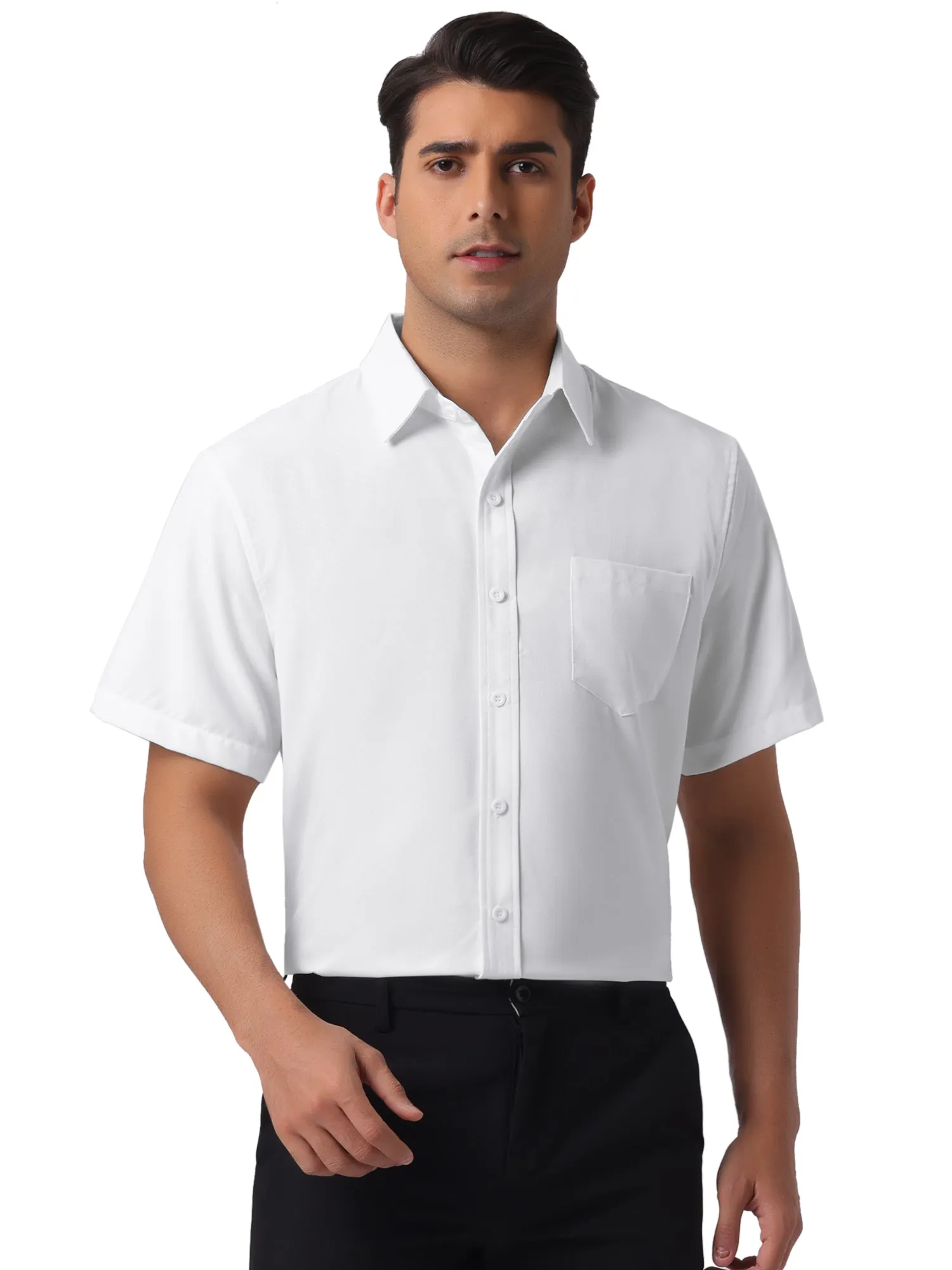 Men's Linen Short Sleeve Button Down Casual Summer Hawaiian Beach Shirts