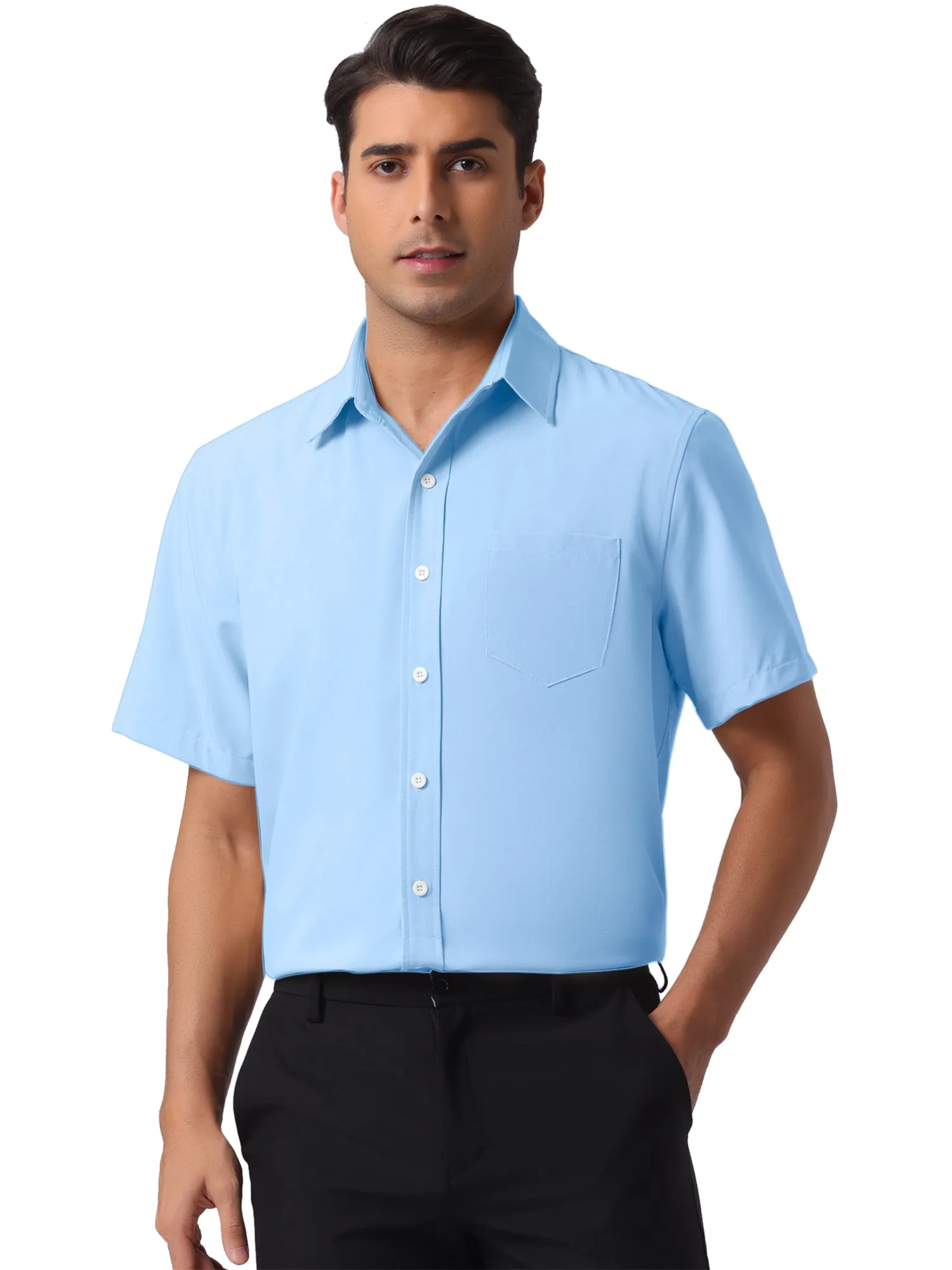 Men's Linen Short Sleeve Button Down Casual Summer Hawaiian Beach Shirts