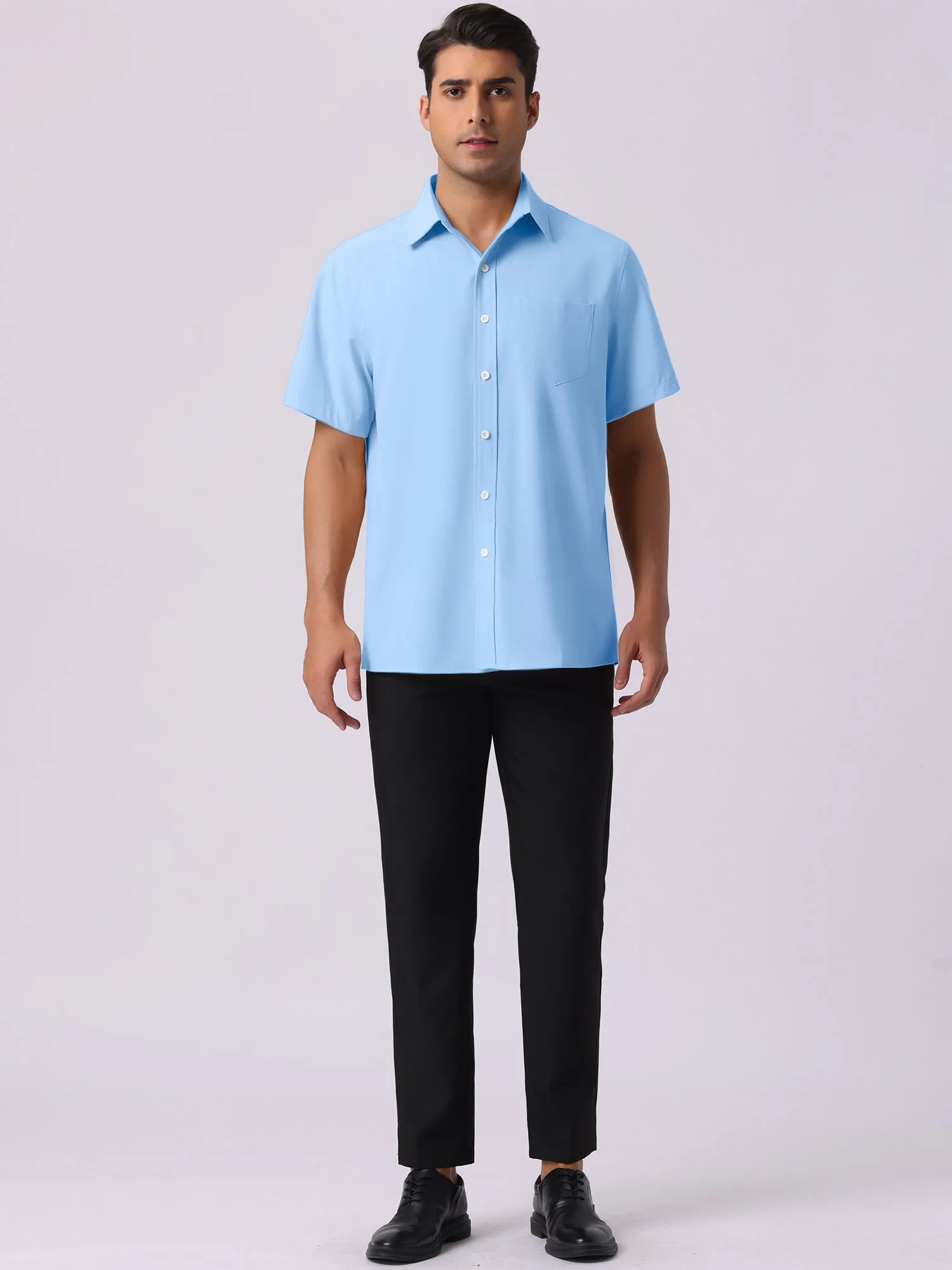 Men's Linen Short Sleeve Button Down Casual Summer Hawaiian Beach Shirts