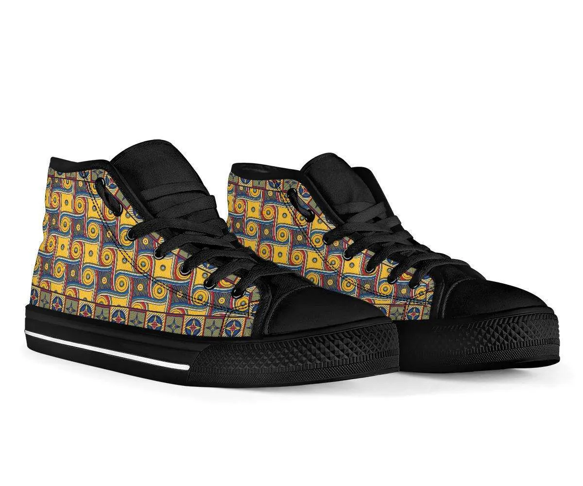 My Happy Place Gallifrey One Carpet Canvas Hightop Shoes