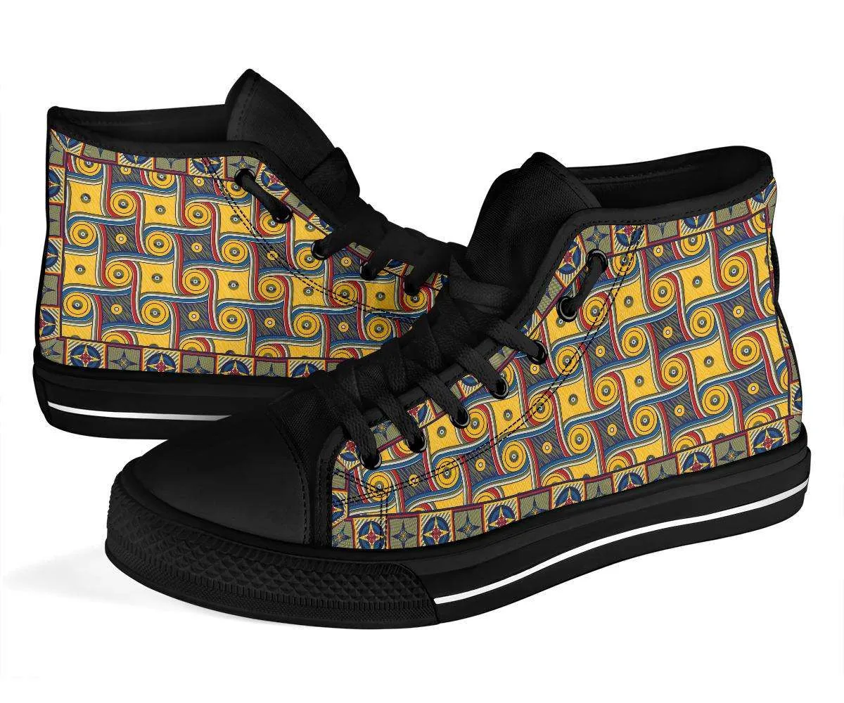 My Happy Place Gallifrey One Carpet Canvas Hightop Shoes