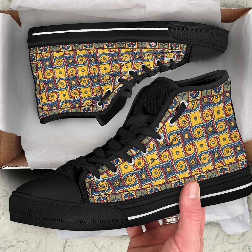 My Happy Place Gallifrey One Carpet Canvas Hightop Shoes