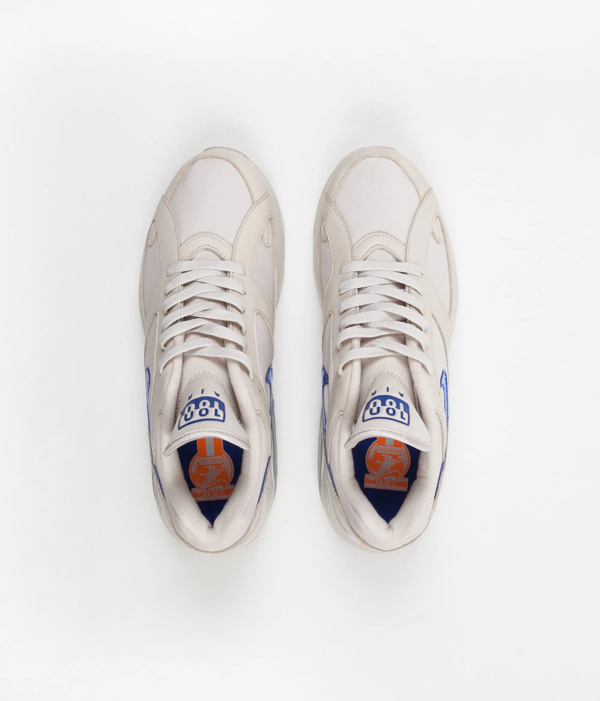 Nike Air Max 180 Shoes - Desert Sand / Racer Blue - Total Orange