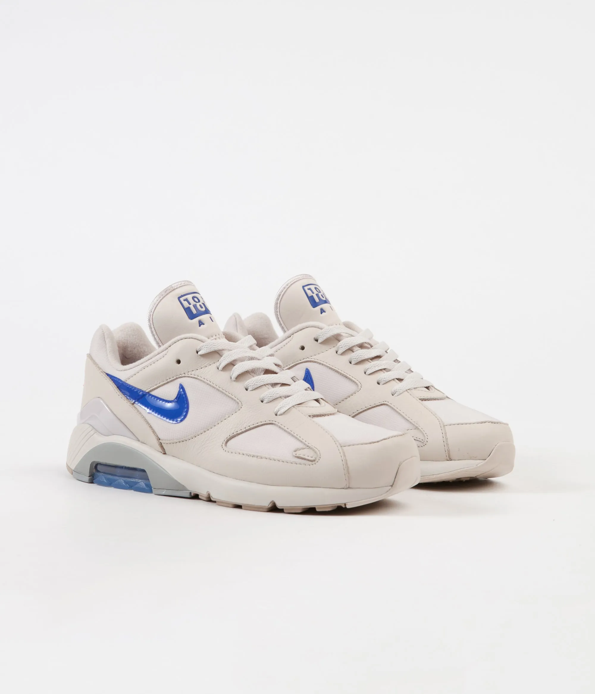 Nike Air Max 180 Shoes - Desert Sand / Racer Blue - Total Orange
