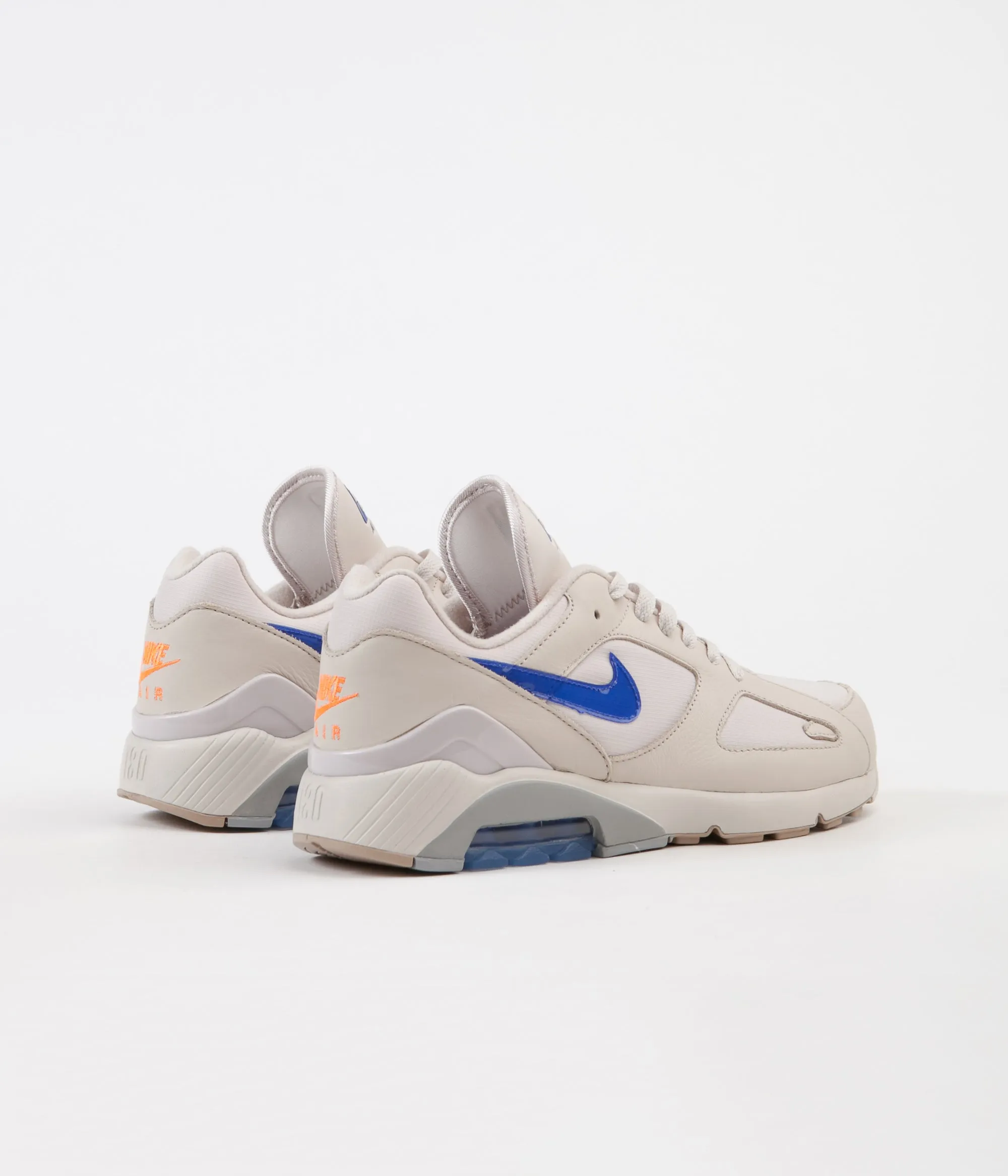 Nike Air Max 180 Shoes - Desert Sand / Racer Blue - Total Orange