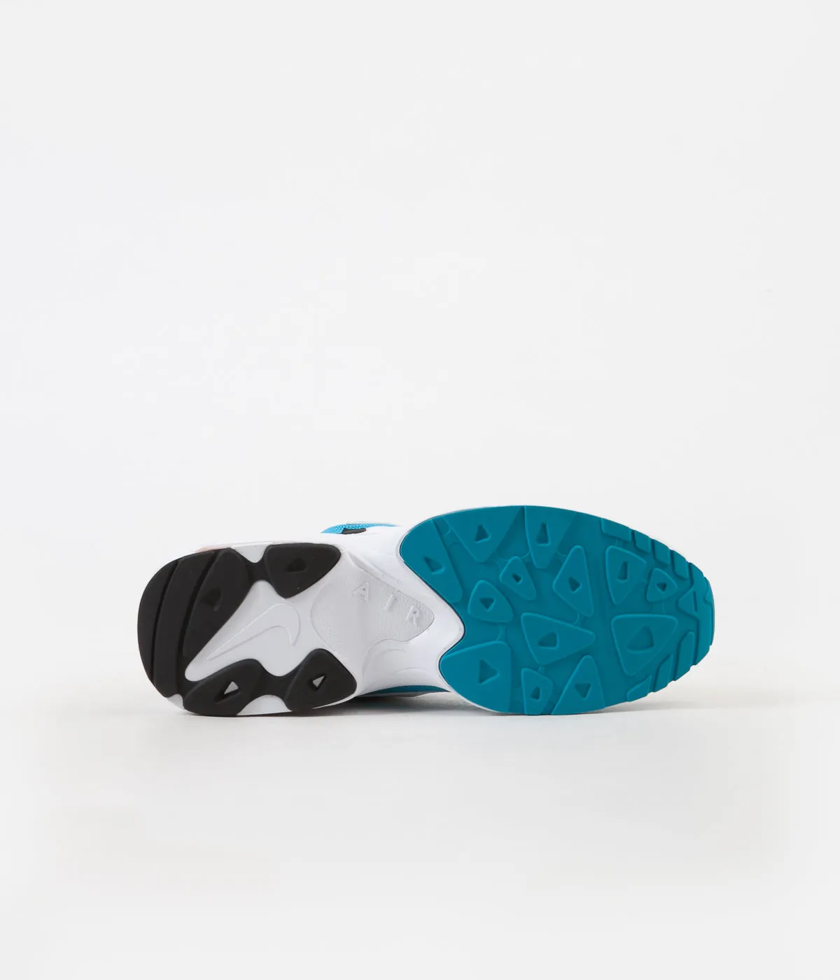 Nike Air Max 2 Light Shoes - White / Black - Blue Lagoon - Laser Orange