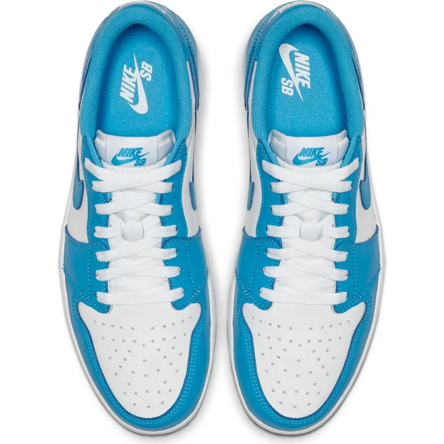 Nike SB - Air Jordan 1 Low Shoes - Dark Powder Blue / White