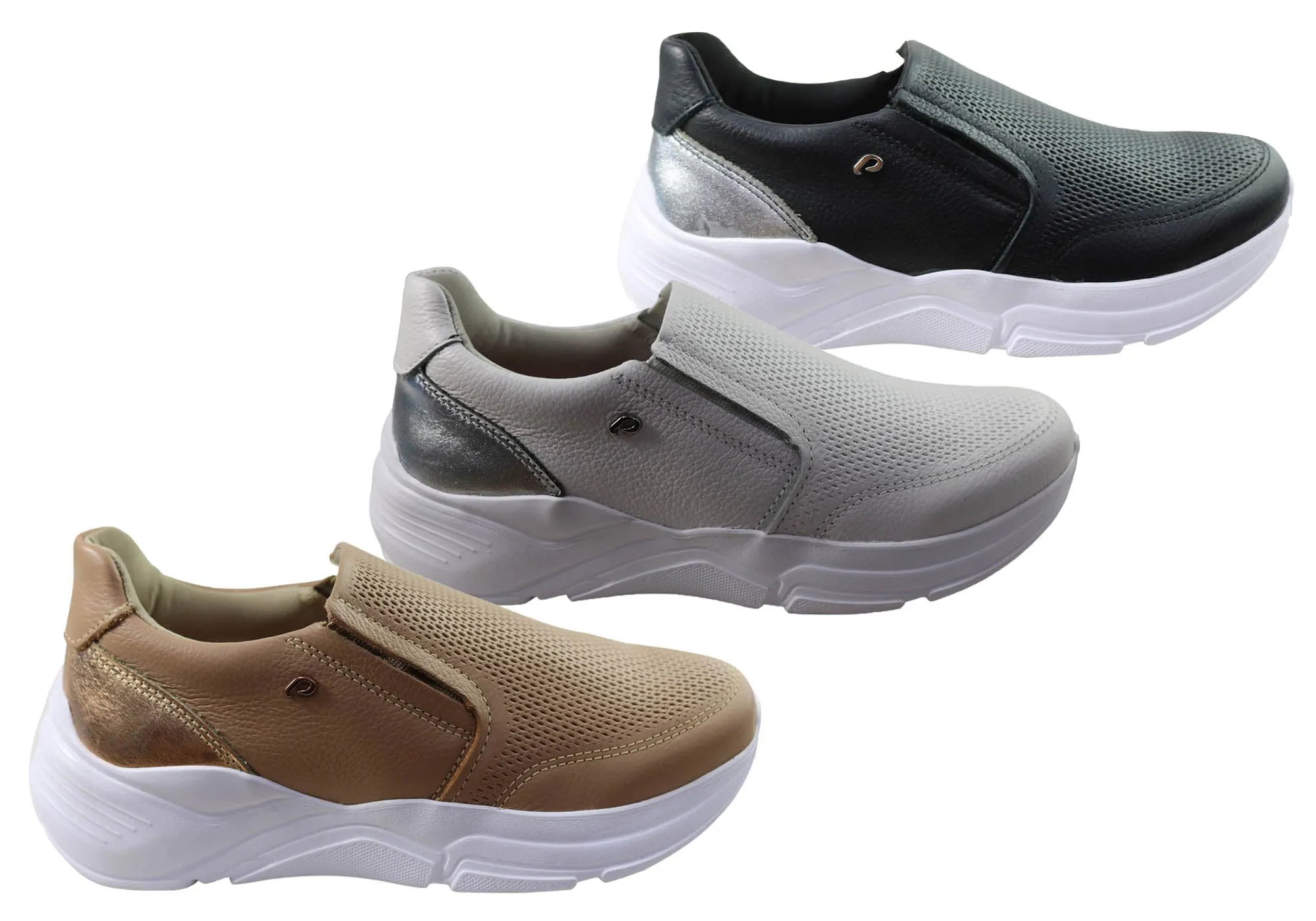 Pegada Kerri Womens Comfortable Leather Casual Shoes Made In Brazil