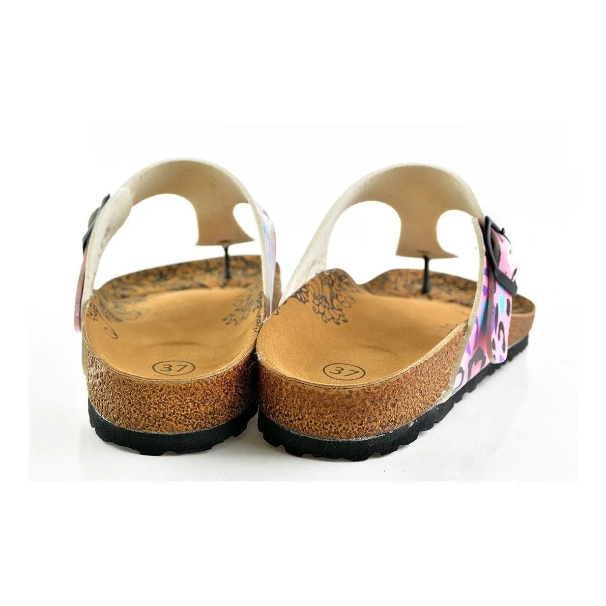 Pink Leopard T-Strap Sandal CAL513
