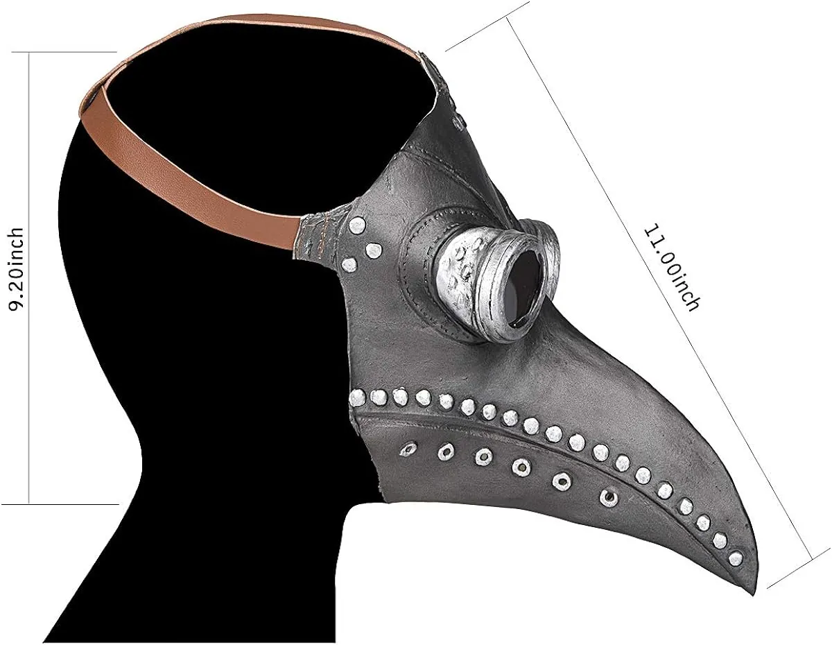 Plague Doctor Mask - Steampunk Bird Mask - Long Beak - Halloween Costume Mask - Masquerade Party
