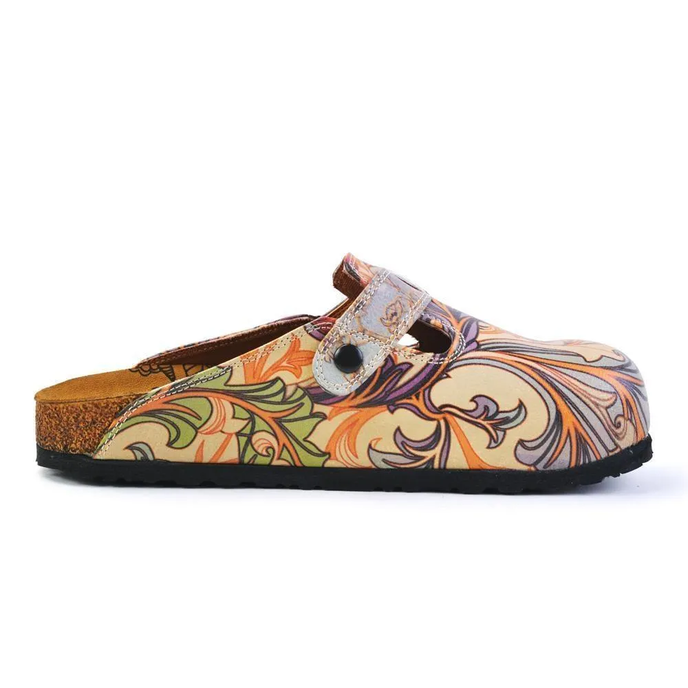 Purple & Pink Floral Slip On Clogs CAL371