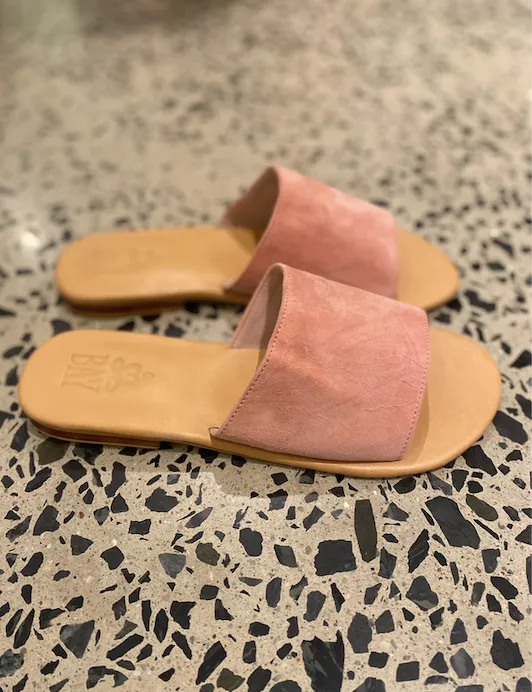 SLIDE SUEDE - Baby Pink