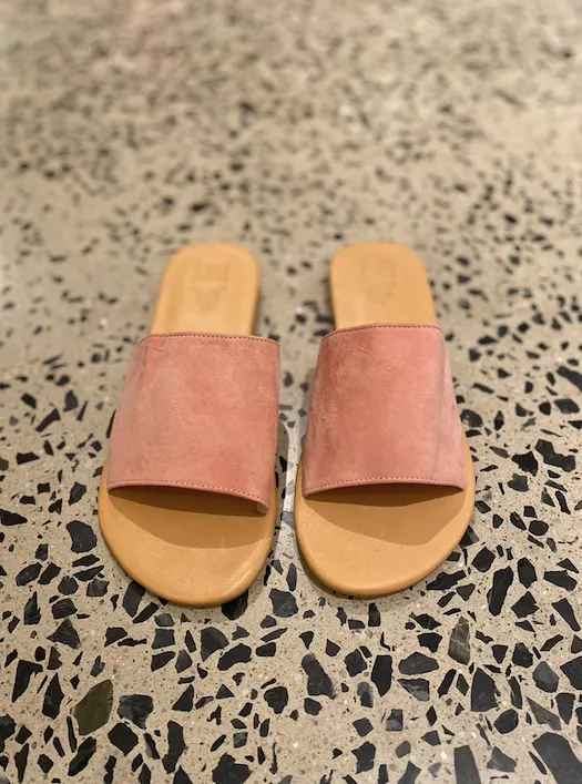 SLIDE SUEDE - Baby Pink