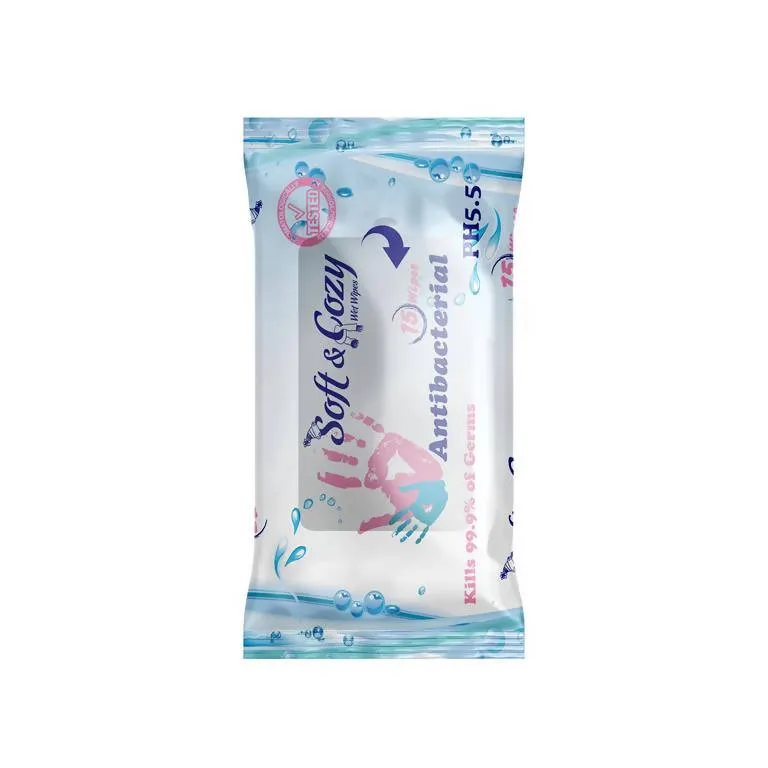 Soft & Cozy antibacterial pocket 15 wipes