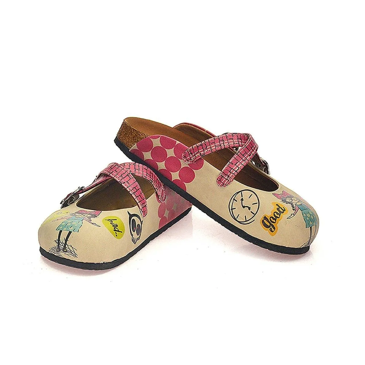 Tan Double-Sided Clogs CAL117