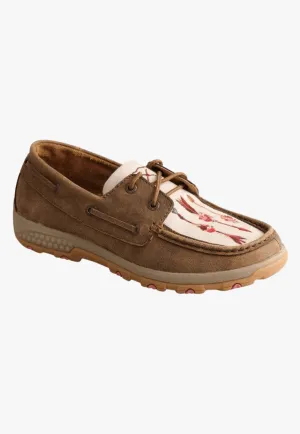 Twisted X Womens Arrows Cell Stretch Lace Up Moc