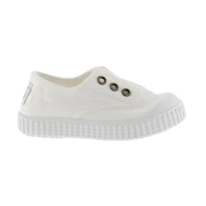 White Canvas Plimsolls