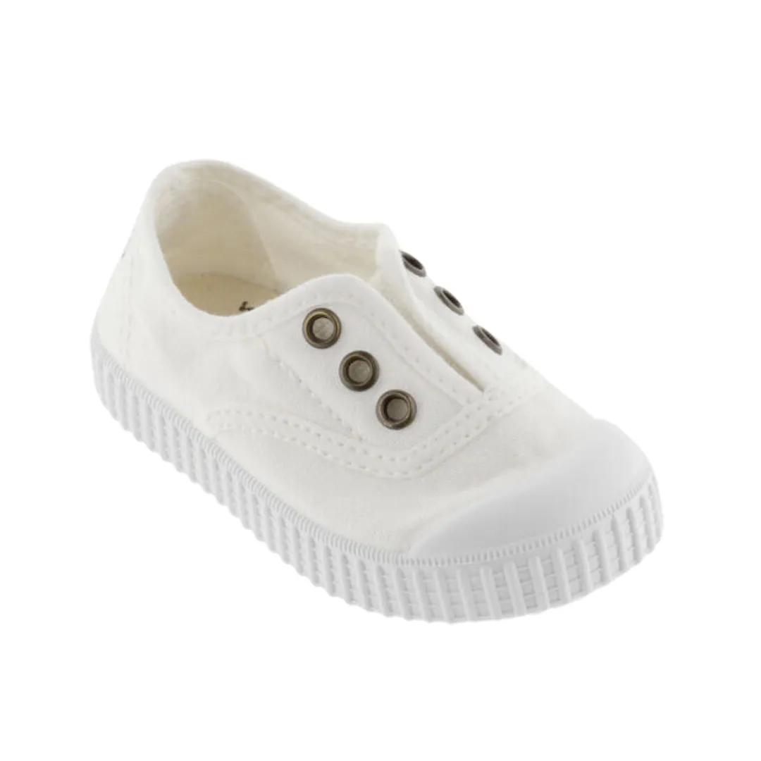 White Canvas Plimsolls