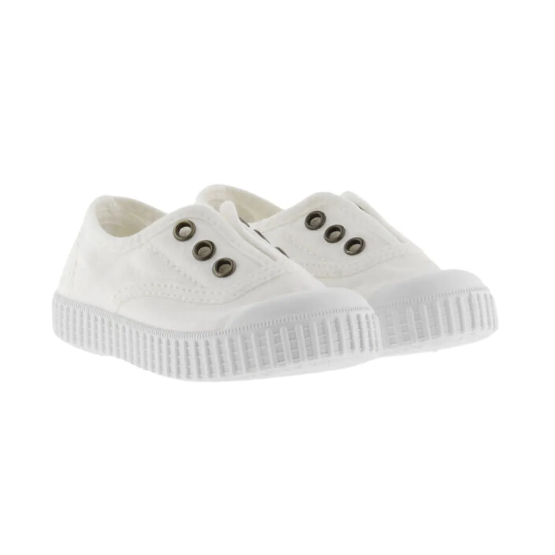 White Canvas Plimsolls
