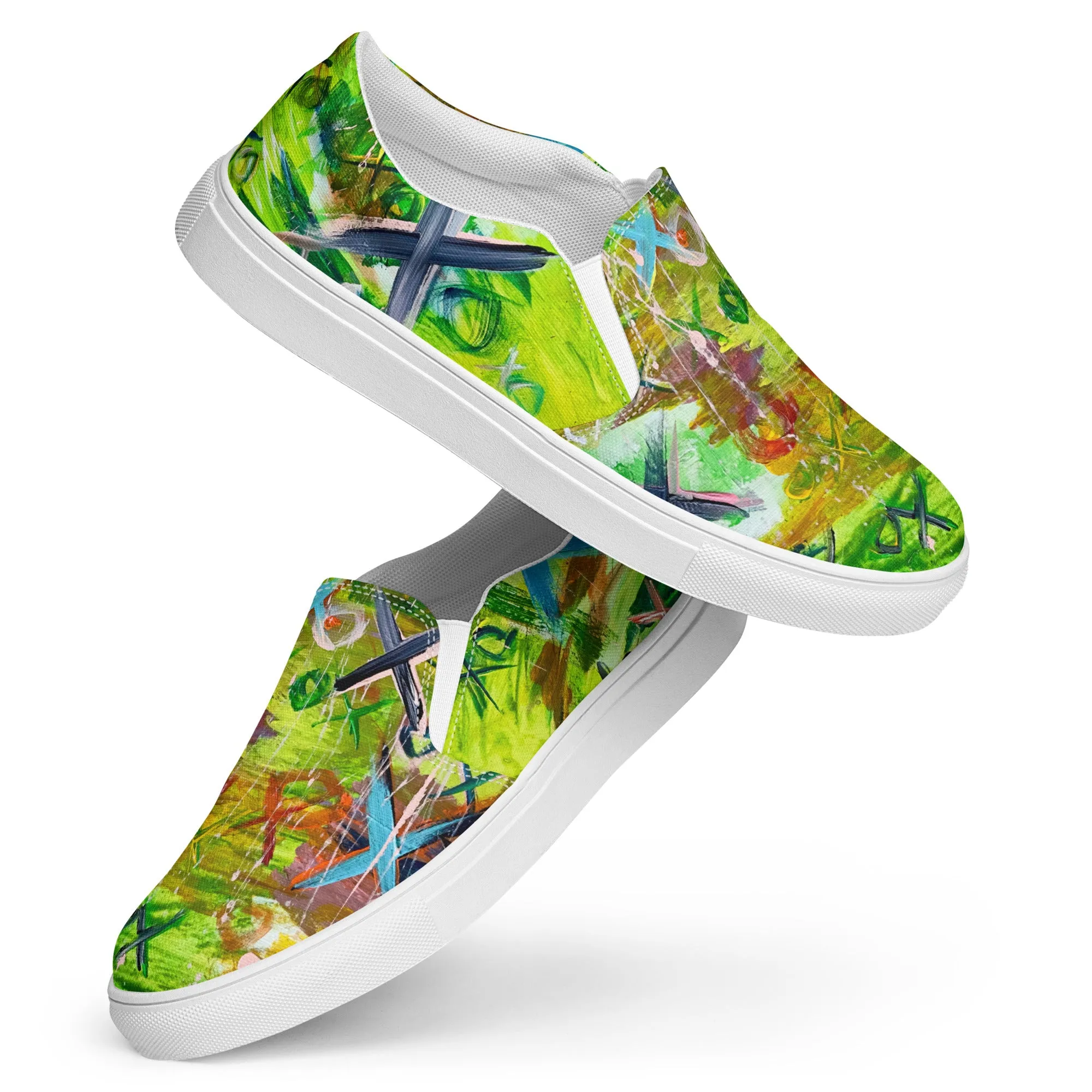 Women’s slip-on canvas shoes- Green