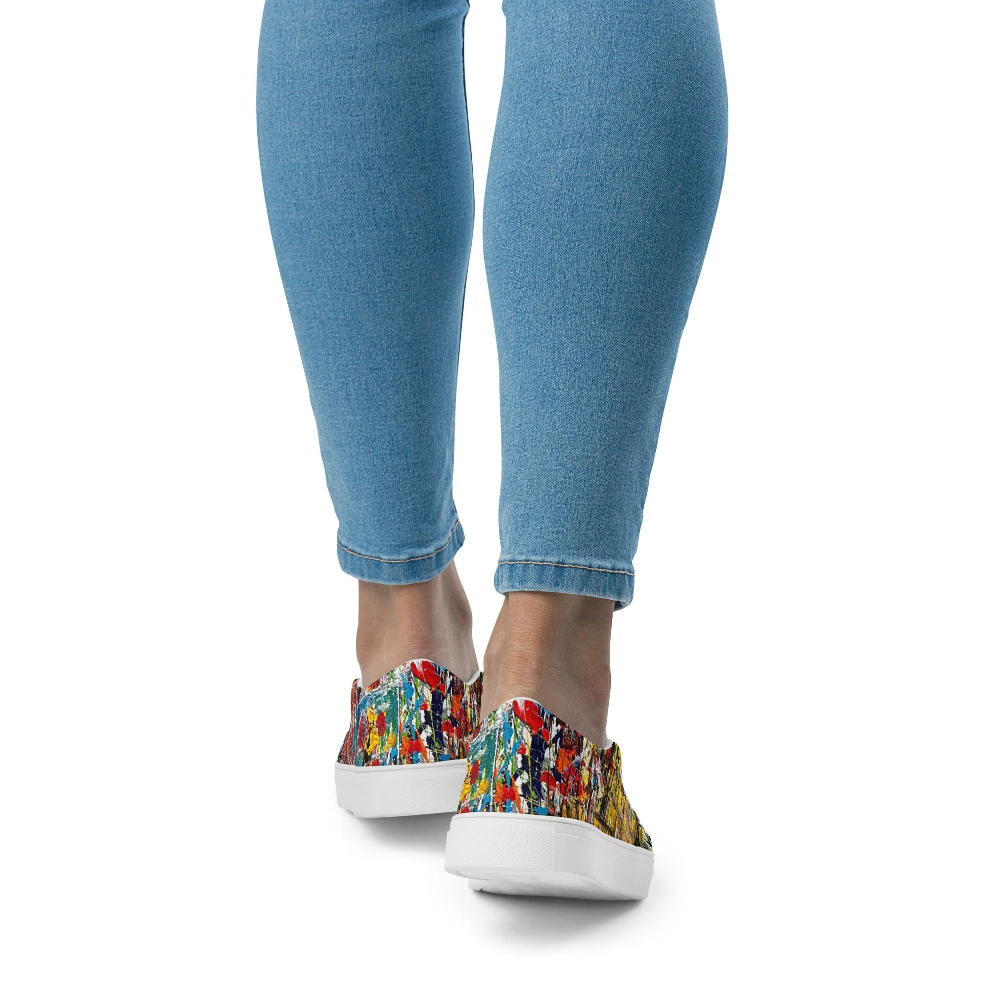 Women’s slip-on canvas shoes- Multi Colour